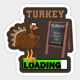 Funny Stressed Turkey Thanksgiving Day Dinner Sticker